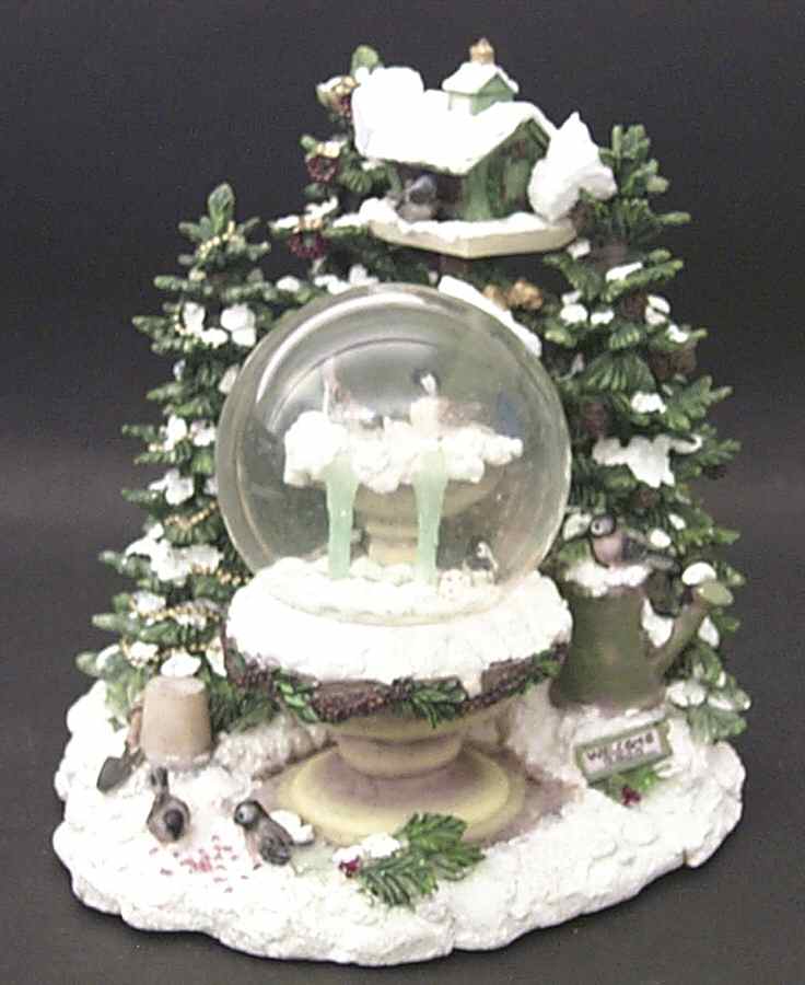 Winterwood Green Snow Globe by Pfaltzgraff-1