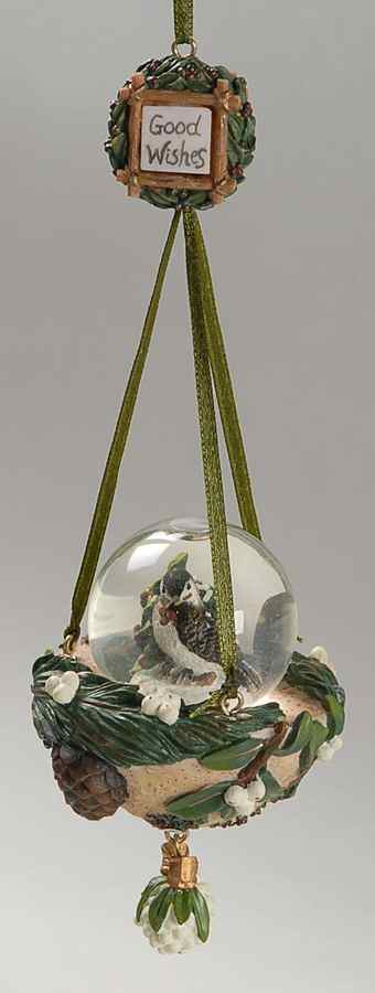 Winterwood Green Mini Globe Ornament by Pfaltzgraff-1