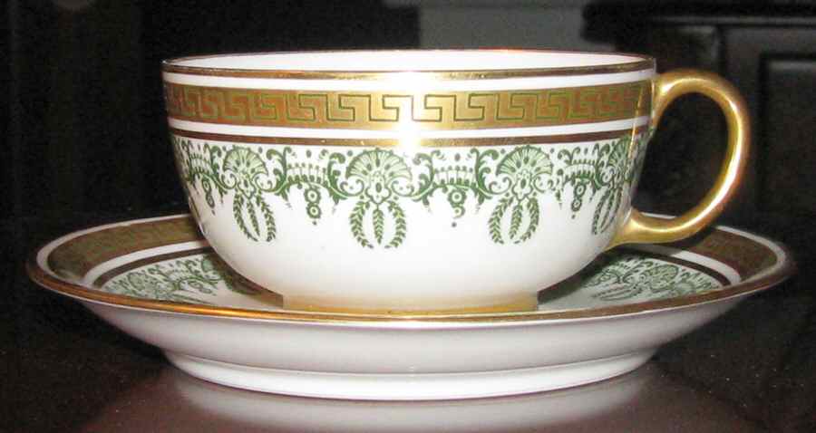 POY167 Flat Cup & Saucer Set by Jean Pouyat-1
