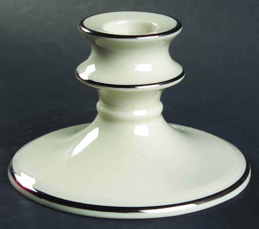 Platinum Accent 3" Candlestick by Pickard-1