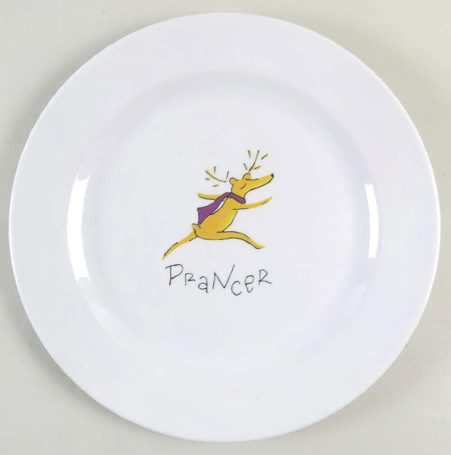 Reindeer Melamine Dinner Plate by Pottery Barn China-1
