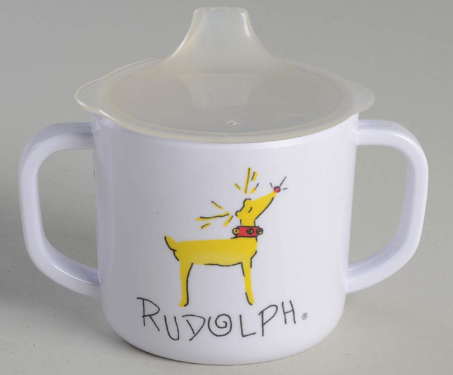 Reindeer Melamine Sippy Cup & Lid by Pottery Barn China-1