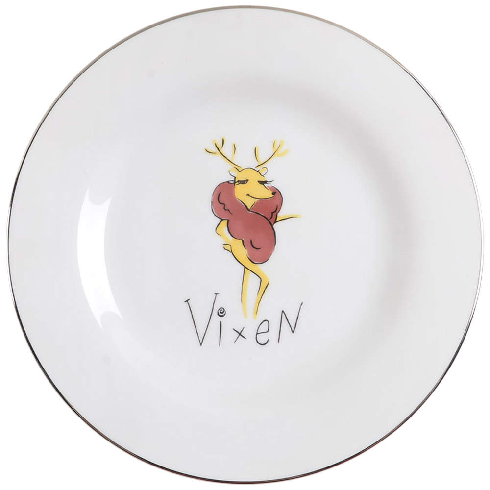 Reindeer Salad Plate by Pottery Barn China-1