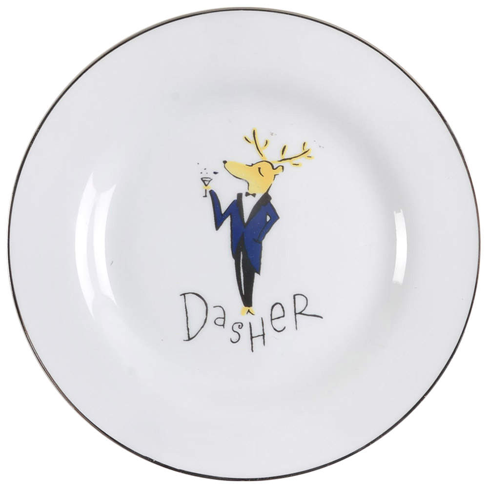 Reindeer Salad Plate by Pottery Barn China-1