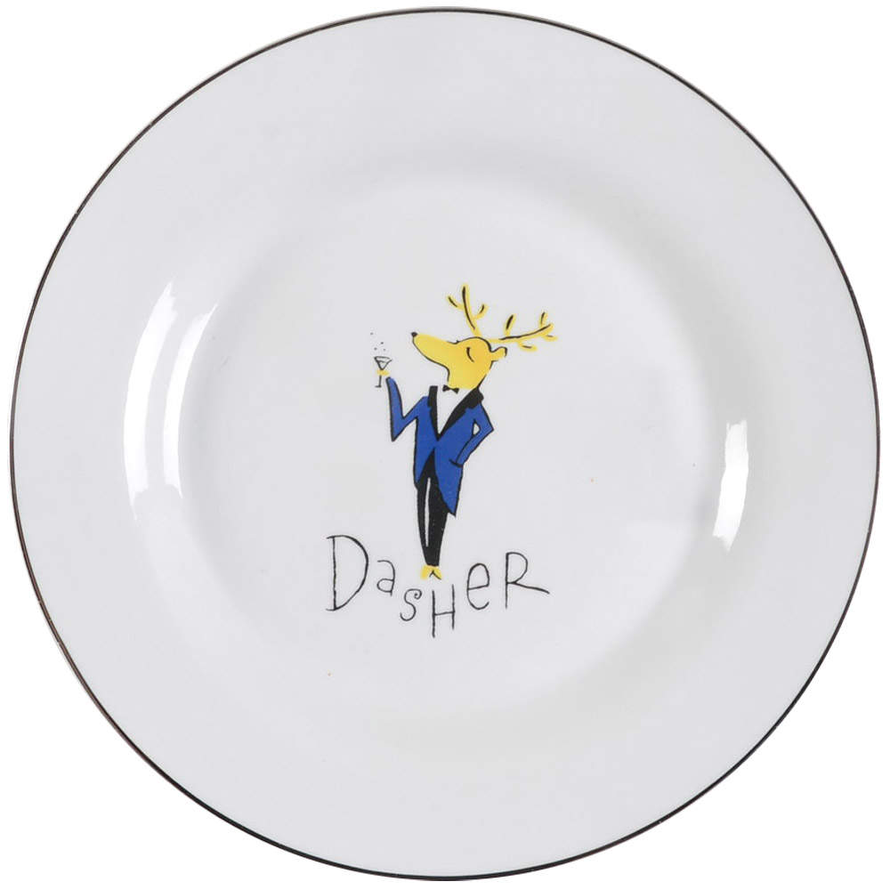 Reindeer Dinner Plate by Pottery Barn China-1