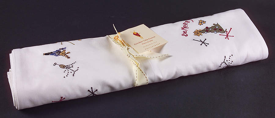 Reindeer 18" X 90" Cloth Table Runner by Pottery Barn China-1