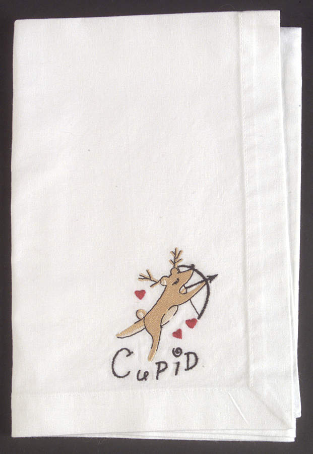 Reindeer Embroidered Cloth Napkin by Pottery Barn China-1