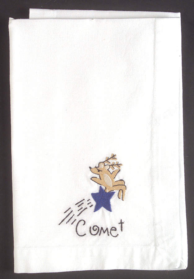 Reindeer Embroidered Cloth Napkin by Pottery Barn China-1