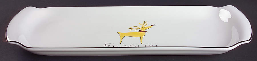 Reindeer Appetize/Bread Tray by Pottery Barn China-1
