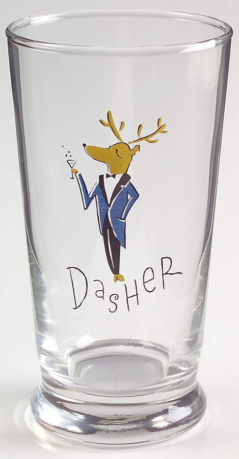Reindeer 12 Oz Glassware Tumbler by Pottery Barn China-1