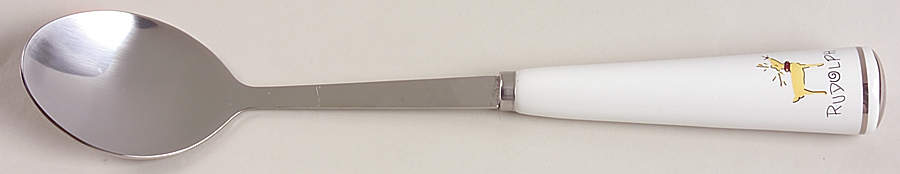 Reindeer Salad Serving Spoon with Stainless Bowl by Pottery Barn China-1