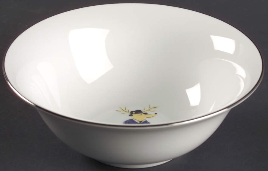 Reindeer Coupe Cereal Bowl by Pottery Barn China-1