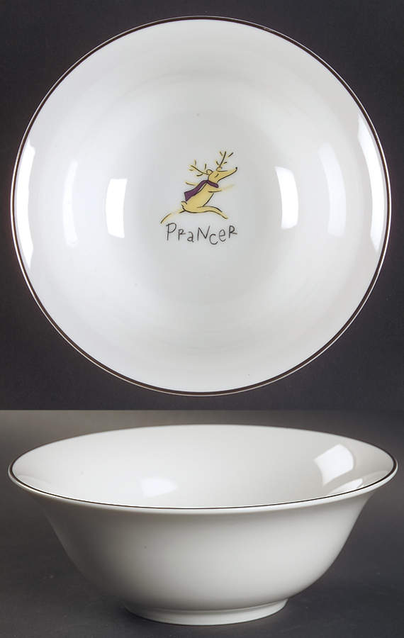 Reindeer Coupe Cereal Bowl by Pottery Barn China-1