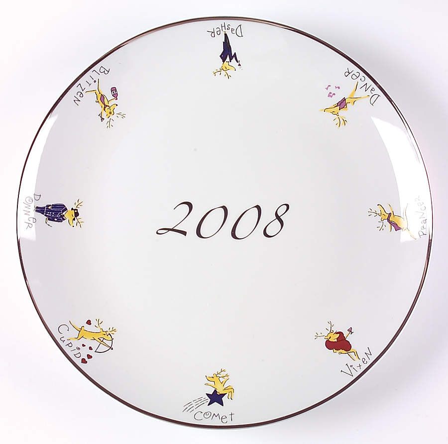 Reindeer 14" Cookie Plate by Pottery Barn China-1