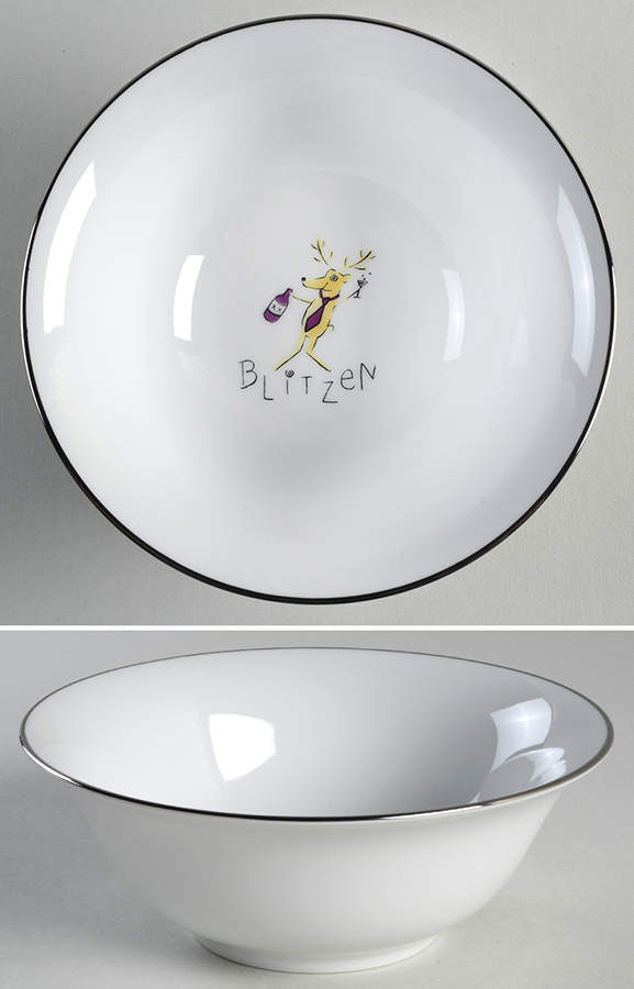 Reindeer Coupe Cereal Bowl by Pottery Barn China-1