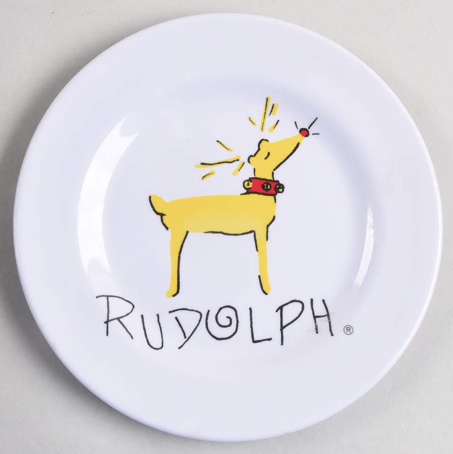 Reindeer Appetizer Plate by Pottery Barn China-1