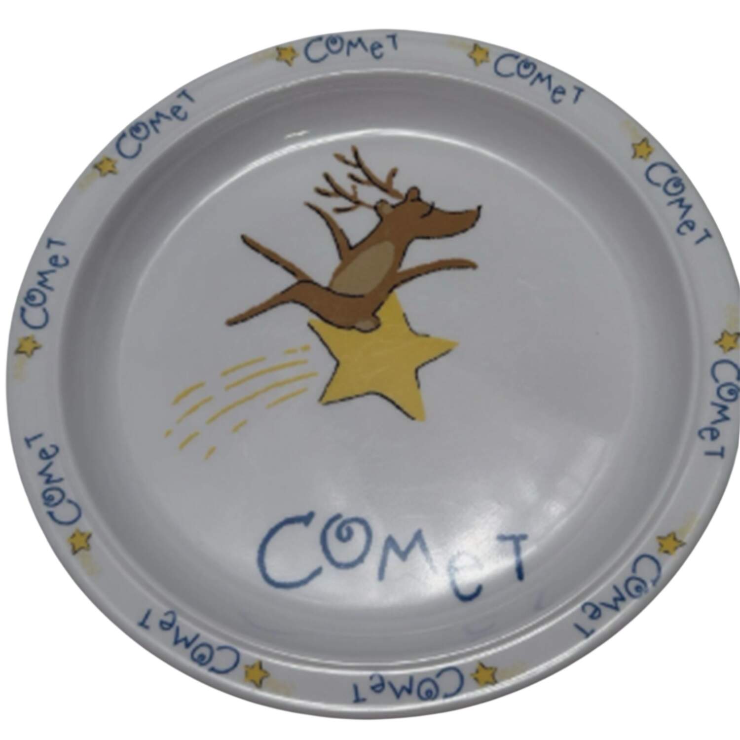 Reindeer Melmac/Melamine Child's Plate by Pottery Barn China-1