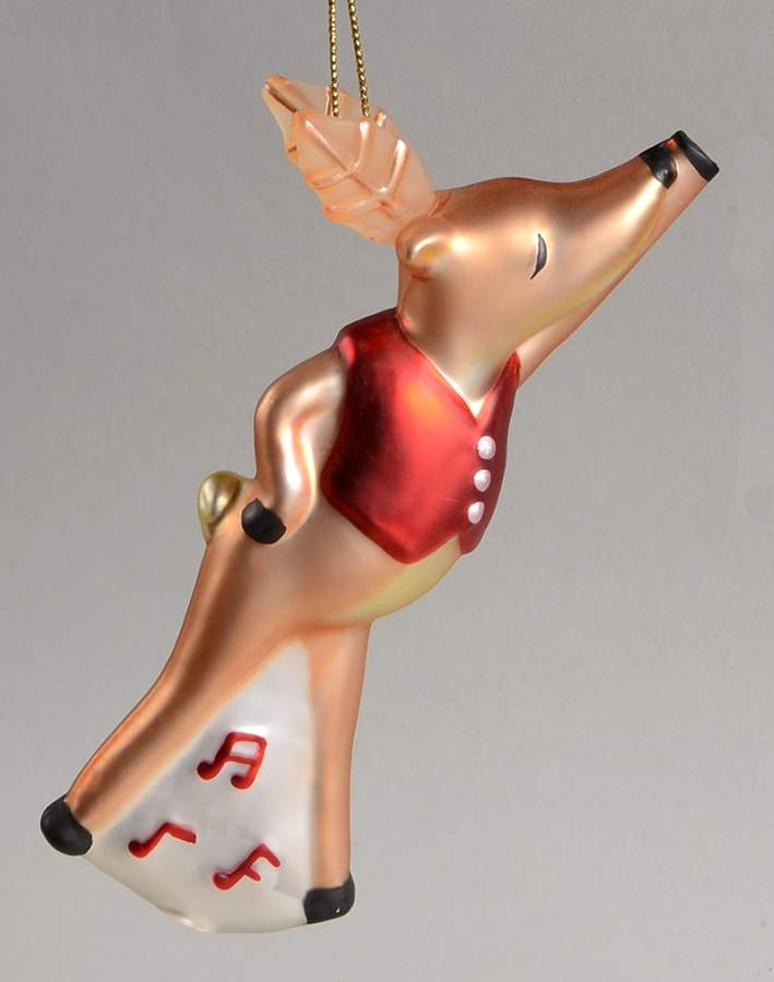 Reindeer Glassware Ornament by Pottery Barn China-1