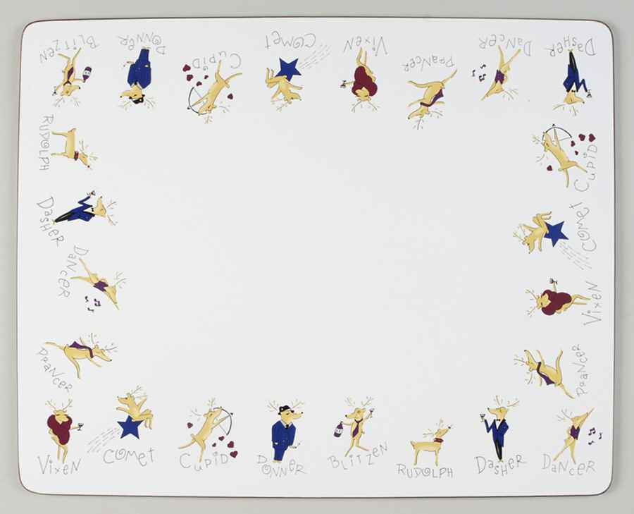 Reindeer Corkboard Placemat by Pottery Barn China-1