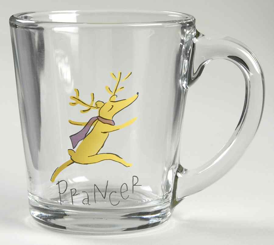 Reindeer Glassware Mug by Pottery Barn China-1