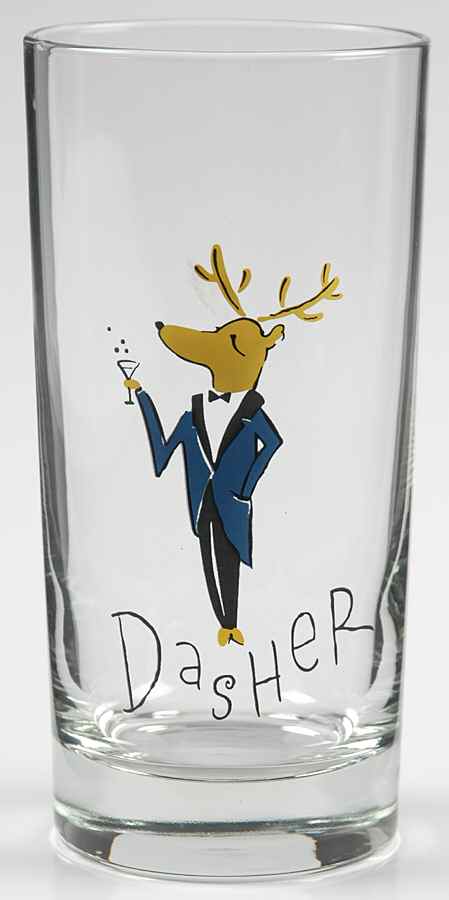 Reindeer 10 Oz Glassware Tumbler by Pottery Barn China-1