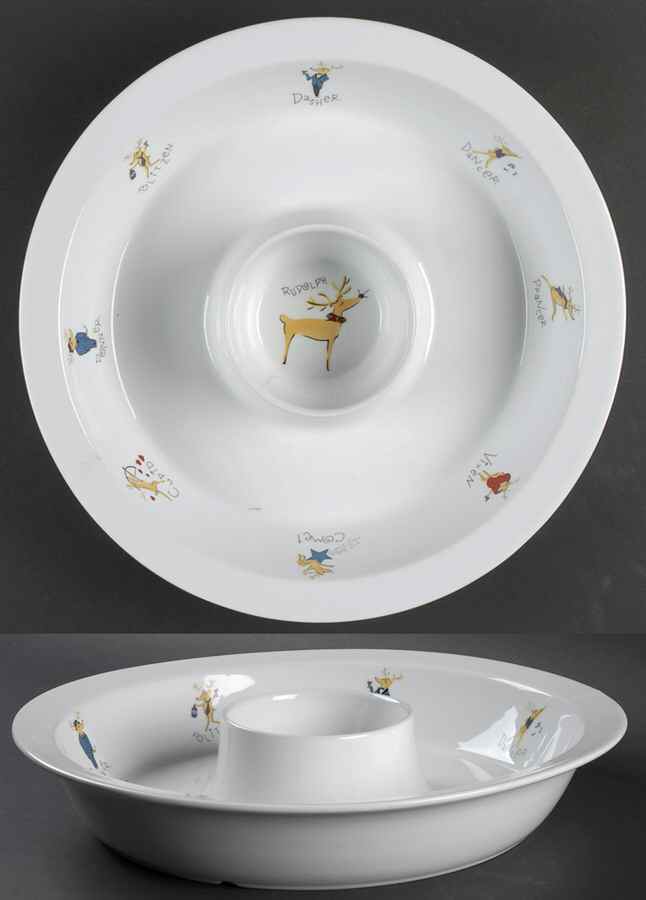 Reindeer 1 Piece Chip & Dip by Pottery Barn China-1