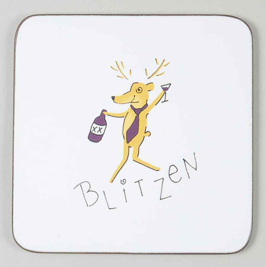 Reindeer Square Corkback Coaster by Pottery Barn China-1