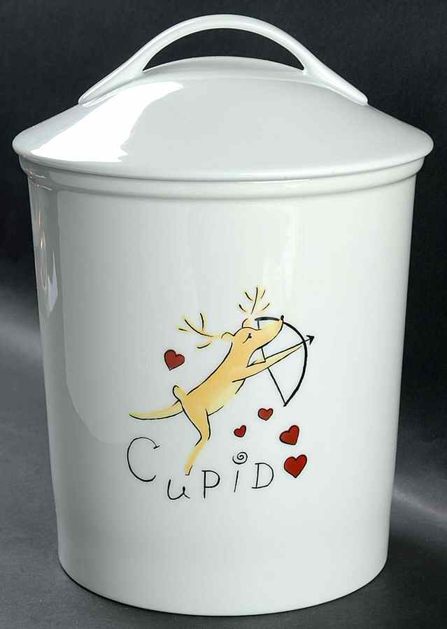 Reindeer Large Canister & Lid by Pottery Barn China-1