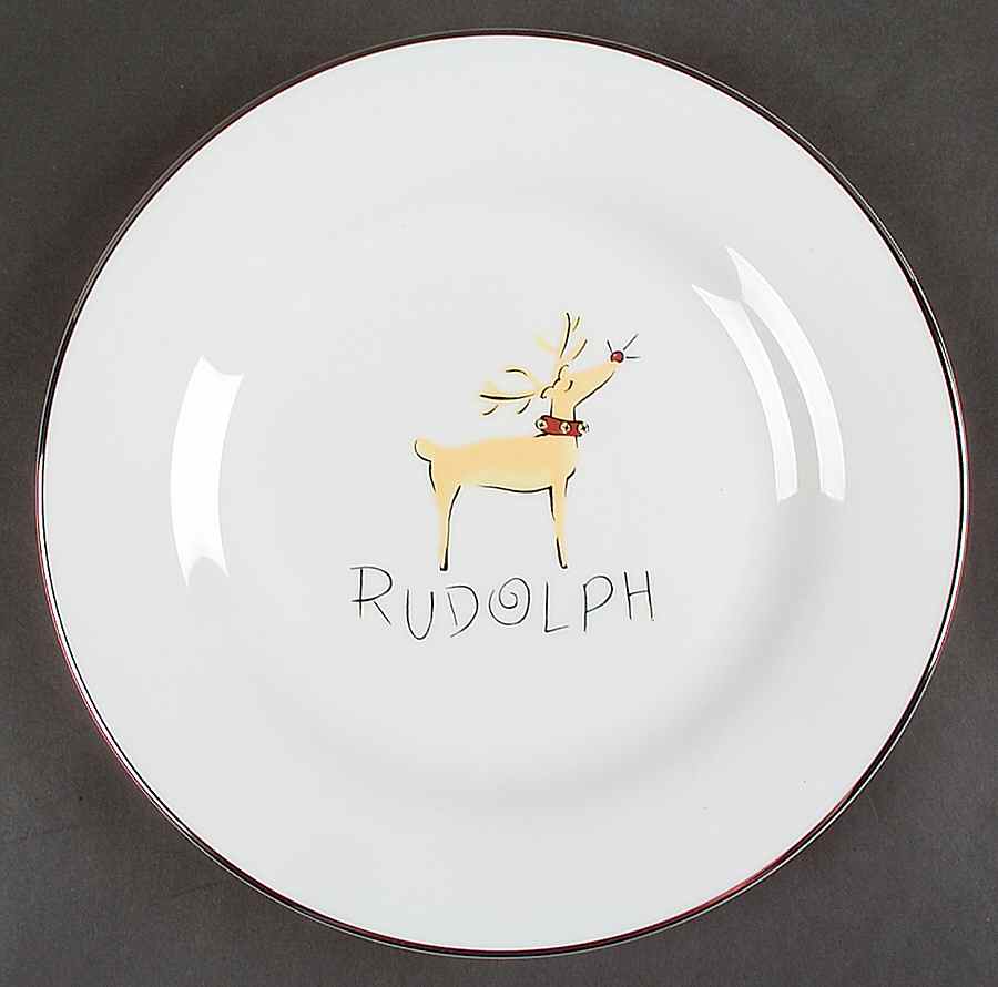 Reindeer Dinner Plate by Pottery Barn China-1