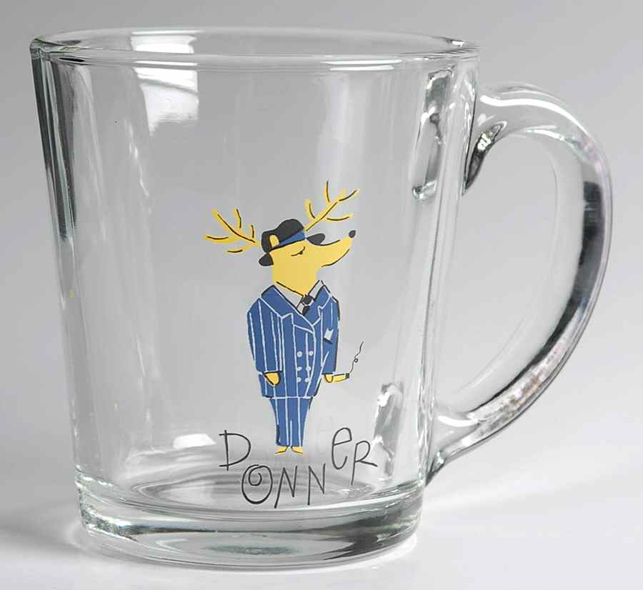 Reindeer Glassware Mug by Pottery Barn China-1