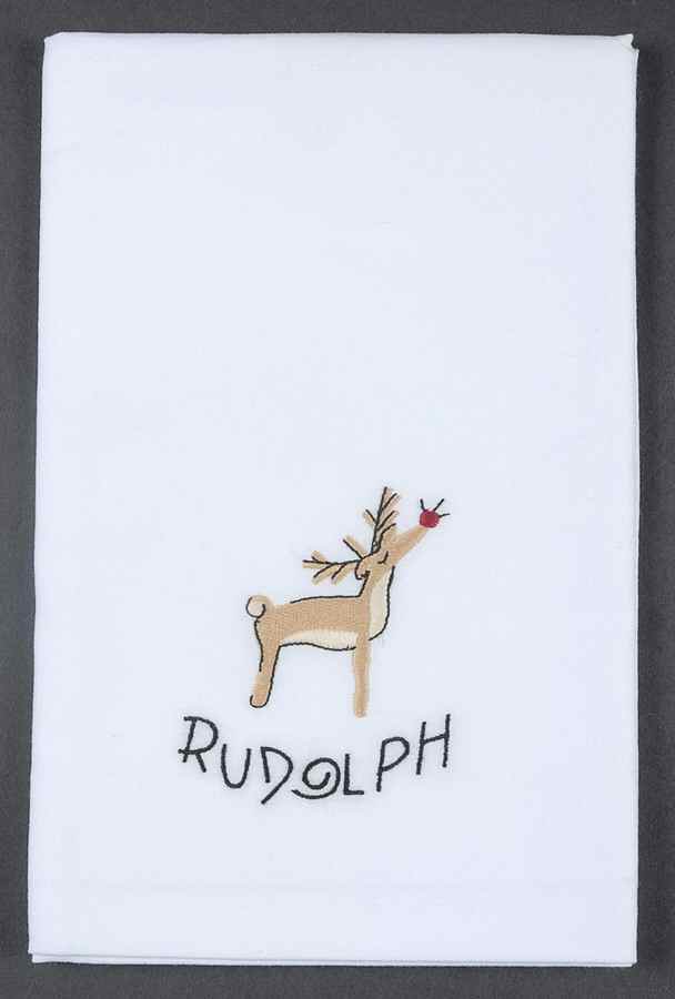 Reindeer Cloth Hand Towel by Pottery Barn China-1