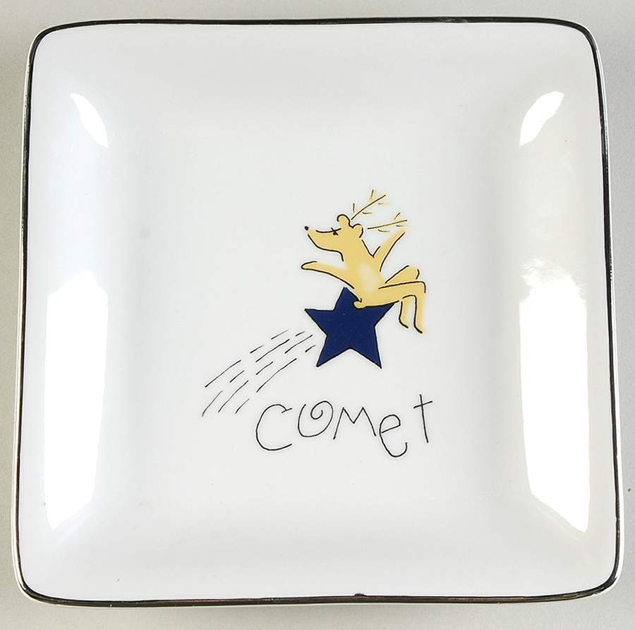 Reindeer Square Appetizer Plate by Pottery Barn China-1