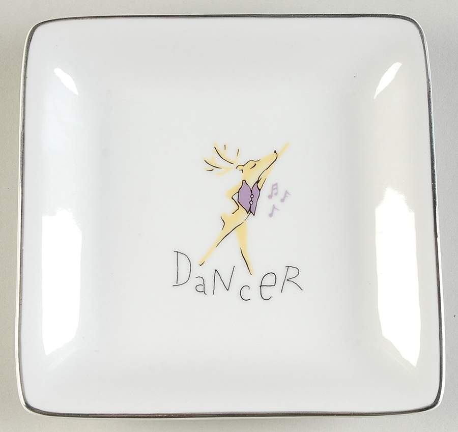 Reindeer Square Appetizer Plate by Pottery Barn China-1