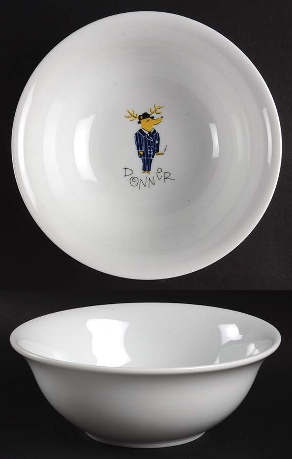 Reindeer Coupe Cereal Bowl by Pottery Barn China-1