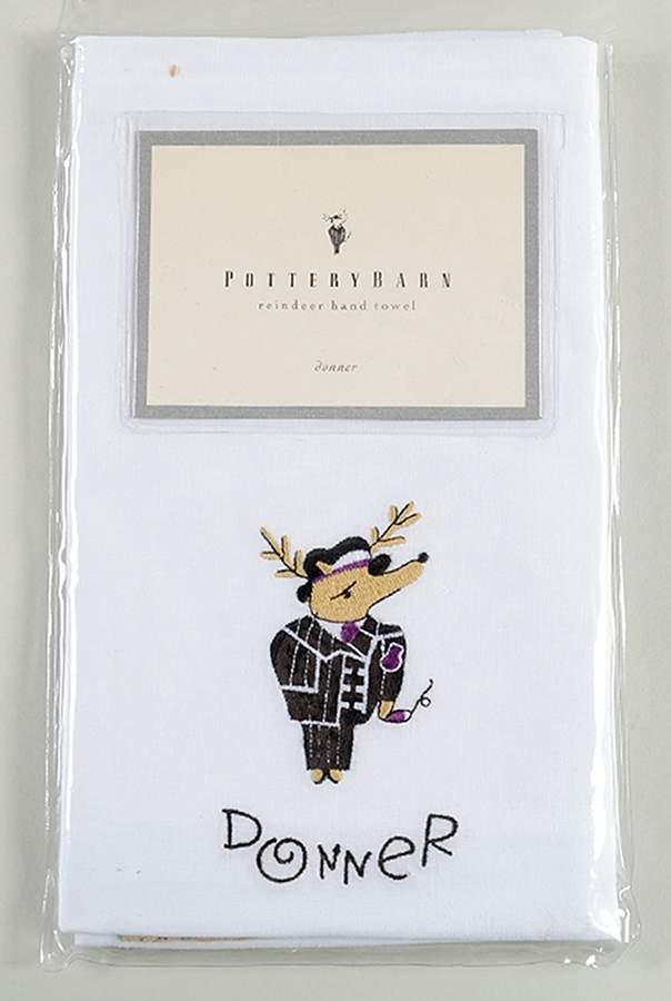 Reindeer Cloth Hand Towel by Pottery Barn China-1