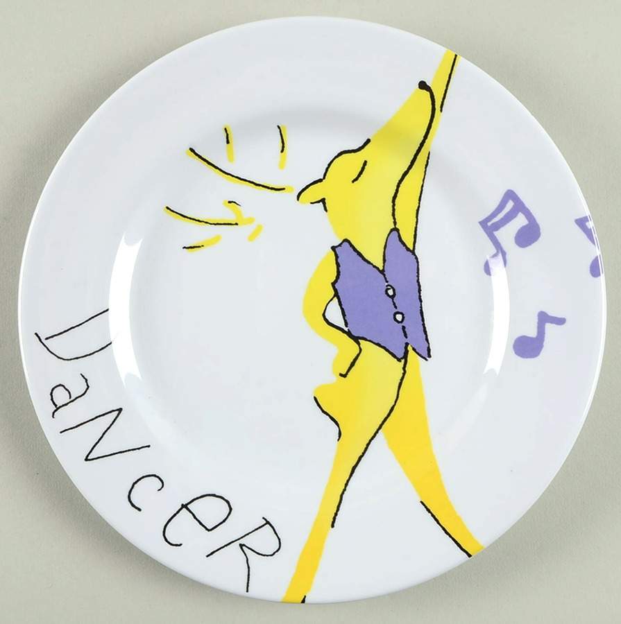 Reindeer Melamine Salad Plate by Pottery Barn China-1