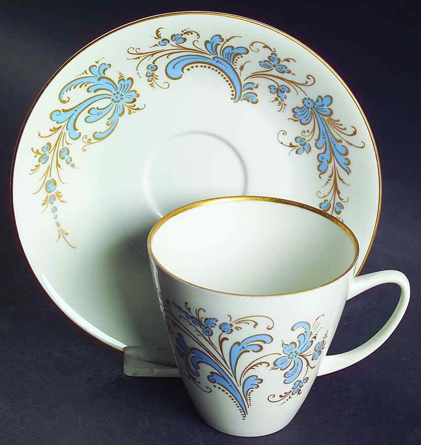 Seljord Flat Demitasse Cup & Saucer Set by Porsgrund-1