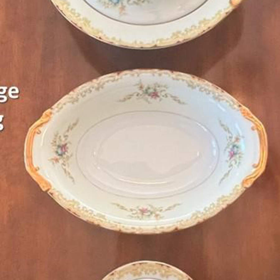 PRJ7 9" Oval Vegetable Bowl by Princess (Japan)-1