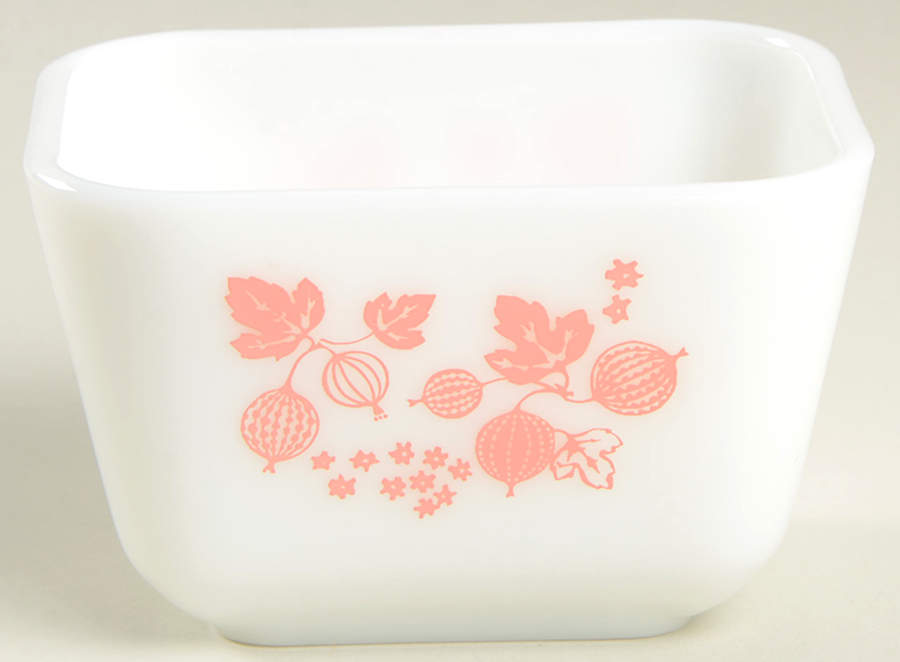 Gooseberry Pink Small Refrigerator Jar No Lid by Pyrex-1