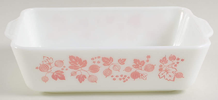 Gooseberry Pink Large Refrigerator Jar No Lid by Pyrex-1