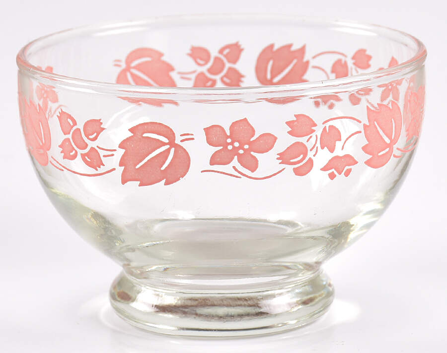 Gooseberry Pink Fruit/Dessert (Sauce) Bowl by Pyrex-1