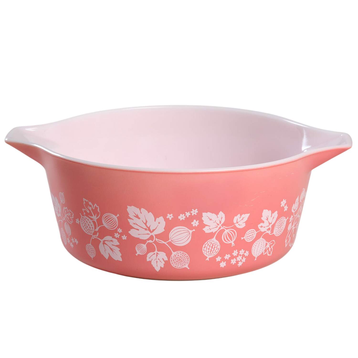 Gooseberry Pink 2.5 Qt Round Casserole No Lid by Pyrex-1