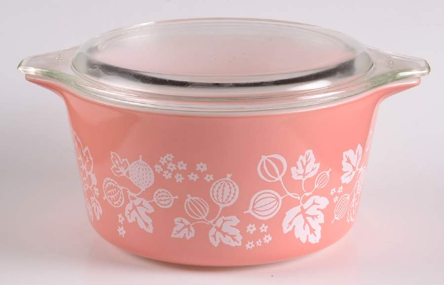 Gooseberry Pink 1 Qt Round Covered Casserole by Pyrex-1