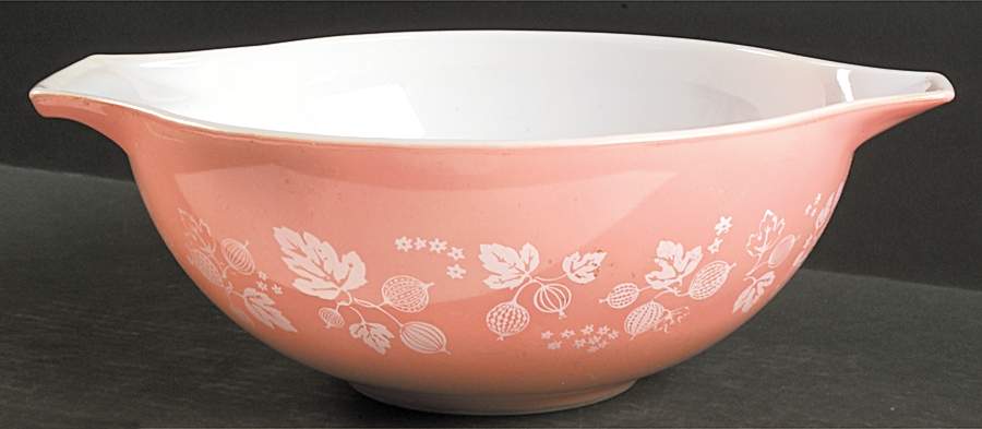 Gooseberry Pink 13" Cinderella Mixing Bowl by Pyrex-1