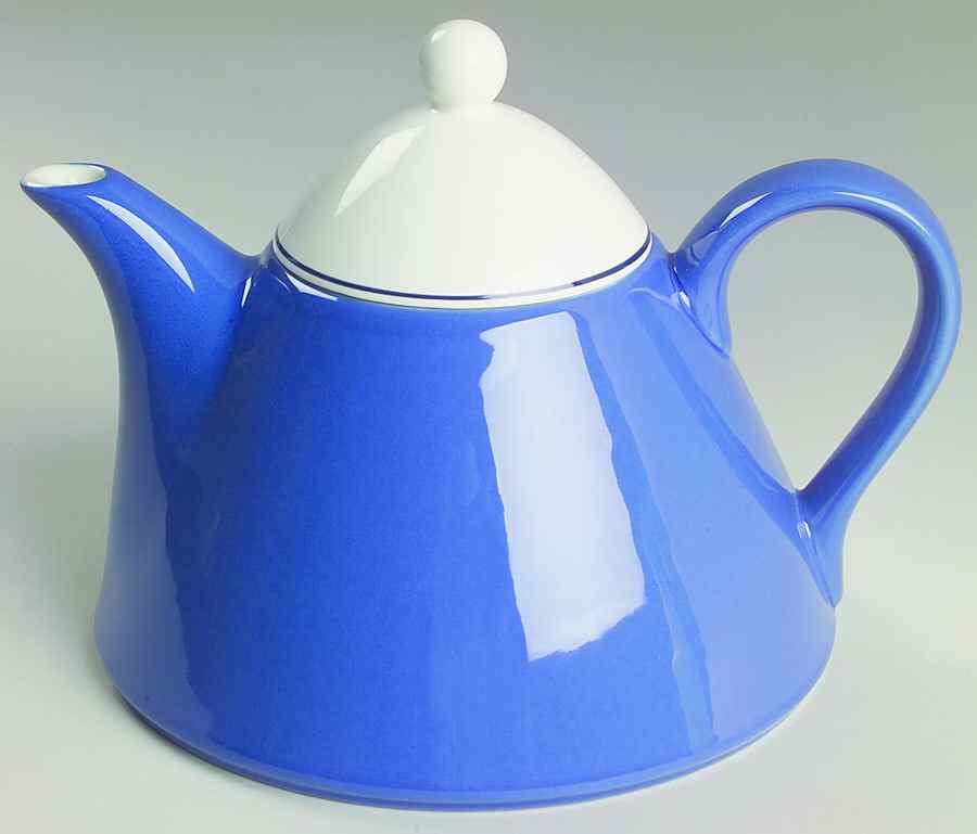 Spa Medium Blue (Coupe) Teapot & Lid by Pagnossin-1