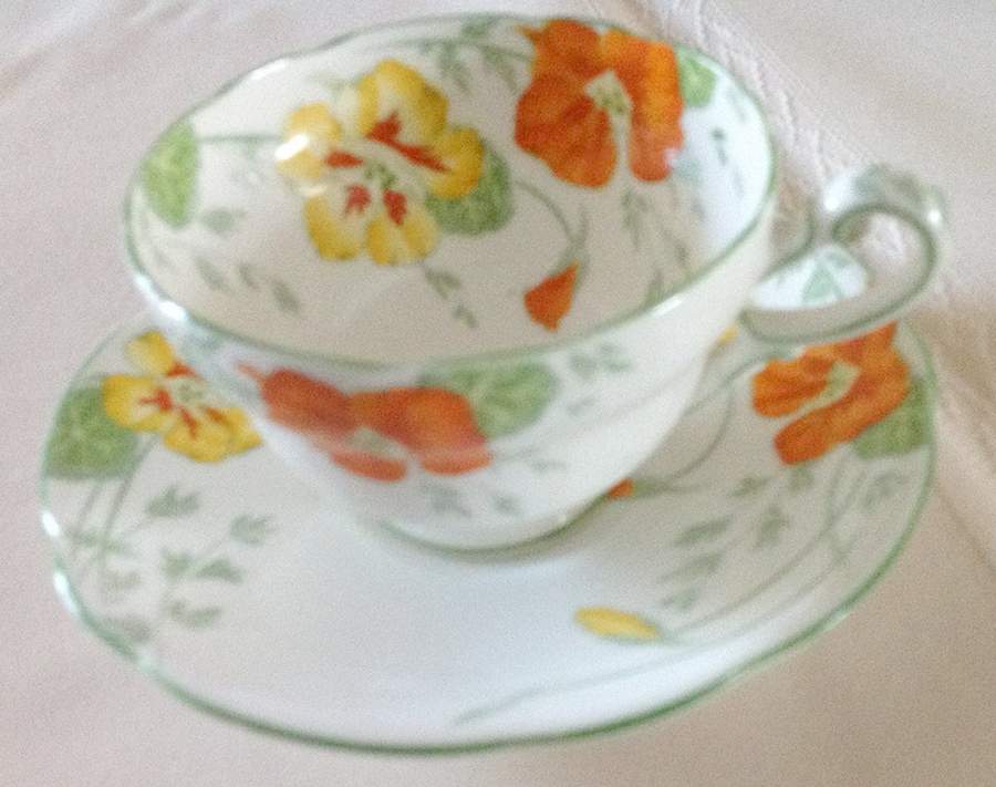 Nasturtium Footed Cup & Saucer Set by Paragon-1