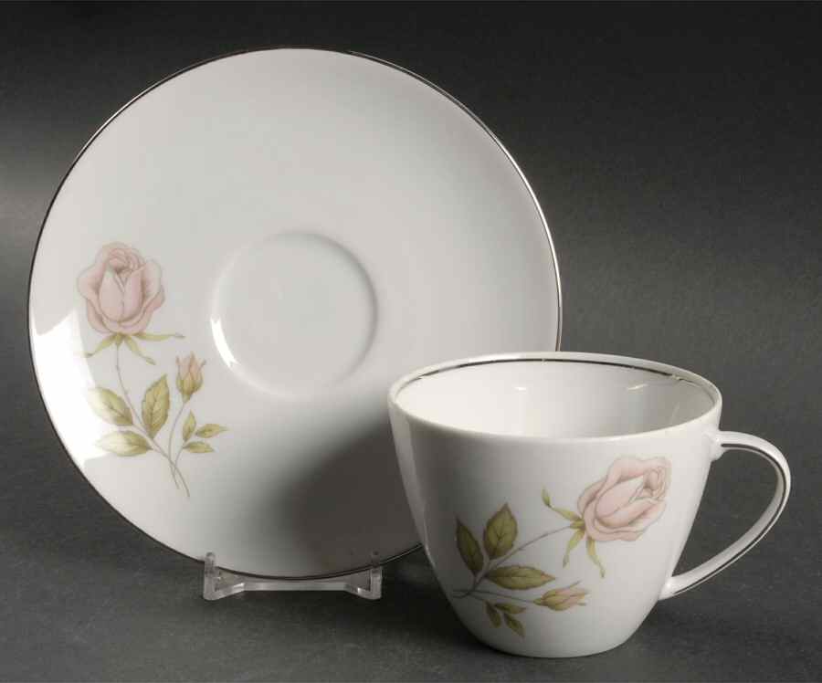 Cotillion Flat Cup & Saucer Set by Prudential-1