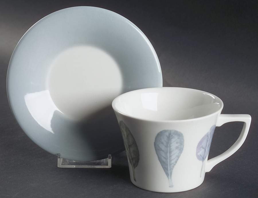 Seasons Leaves Flat Cup & Saucer Set by Portmeirion-1