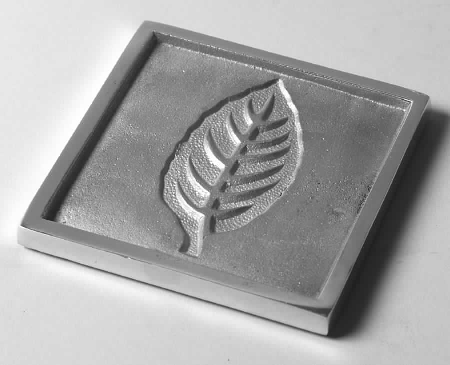 Seasons Leaves Metal Square Coaster by Portmeirion-1