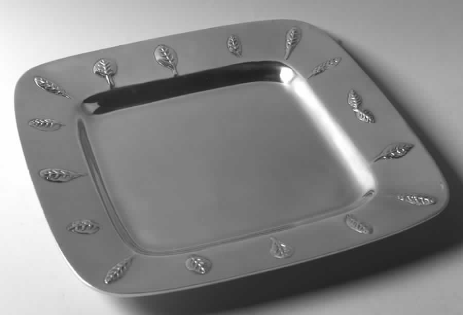 Seasons Leaves 14" Metal Square Platter by Portmeirion-1